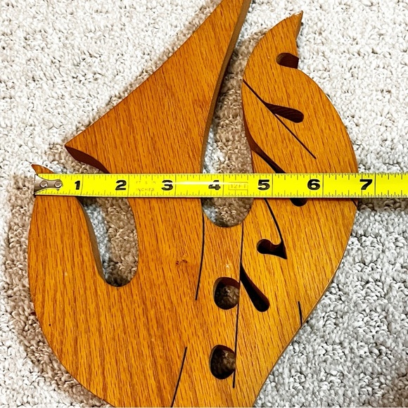 Nature Design Jesus Name Wooden Carving Religious Christian Decor Stylized - Picture 6 of 8